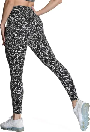 Aoxjox Trinity High Waisted Yoga Pants with Pockets for Women Tummy Control Cross-Waist Buttery Soft Workout Leggings 26"