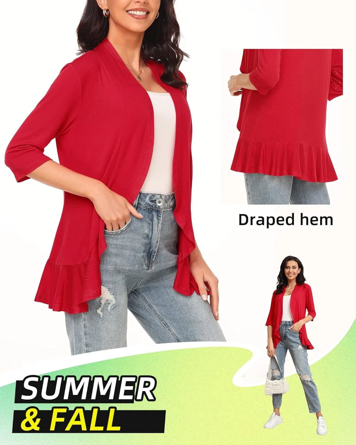 Argstar Women's 3/4 Sleeve Cardigan (S-3XL)