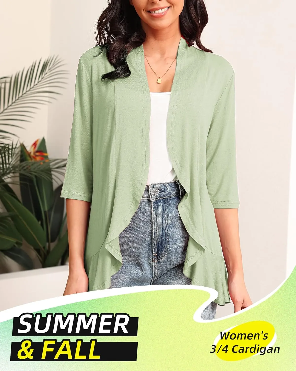 Argstar Women's 3/4 Sleeve Cardigan (S-3XL)