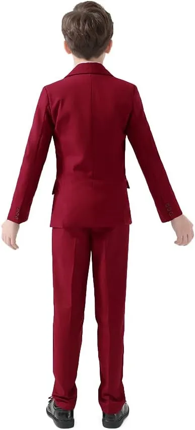 Boys Suits 5 Piece Slim Fit Suit for Kids Formal Ring Bearer Suits