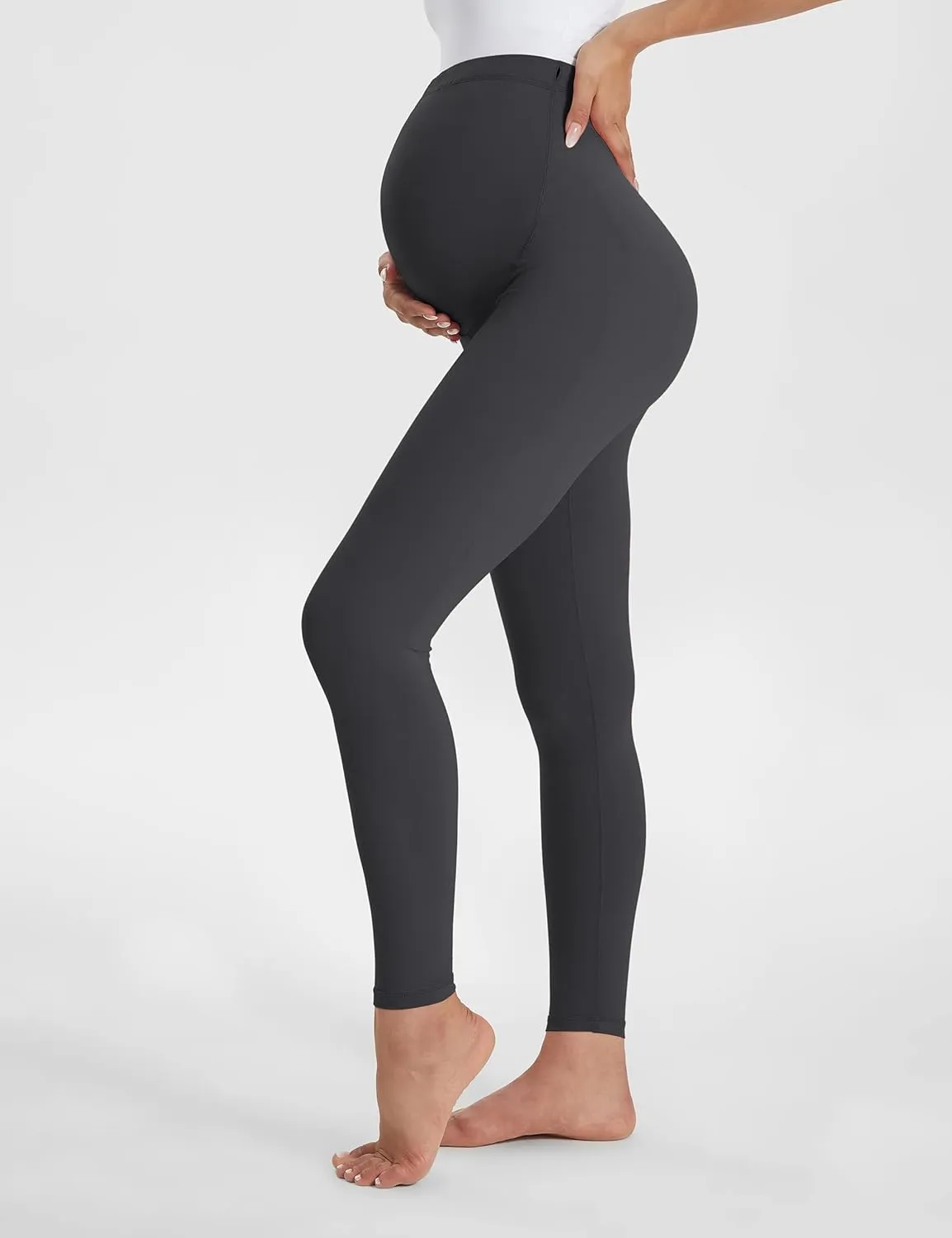 Buttergene Women's Maternity Leggings over the Belly Pregnancy Active Wear Workout Yoga Tights Pants