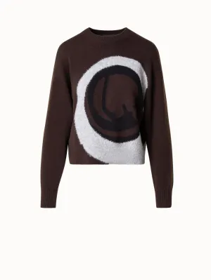 Cashmere Silk Sweater with Boucl Loop Design