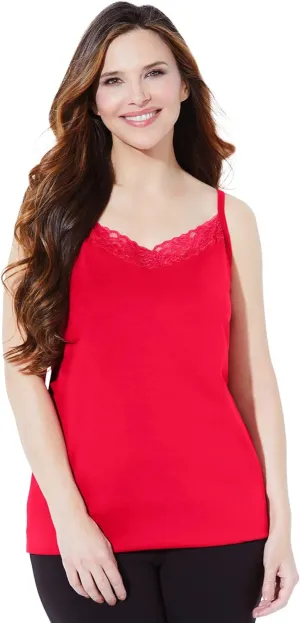 Catherines Women's Plus Size Suprema Cami with Lace