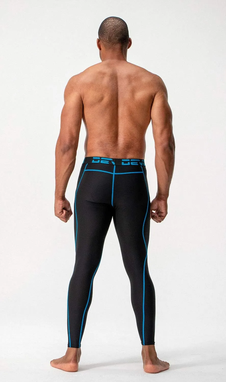 DEVOPS 2 or 3 Pack Men's Compression Pants Athletic Leggings with Pocket/Non-Pocket