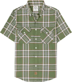 Dubinik® Mens Short Sleeve Button Down Mens Button Up Short Sleeve Two Pockets Soft Vintage Regular Fit Mens Casual Shirts