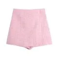 FashionSierra - Chic Pink Plaid Oversized Blazer