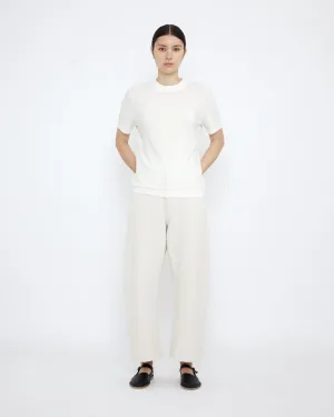 FINE KNIT CREWNECK - WHITE