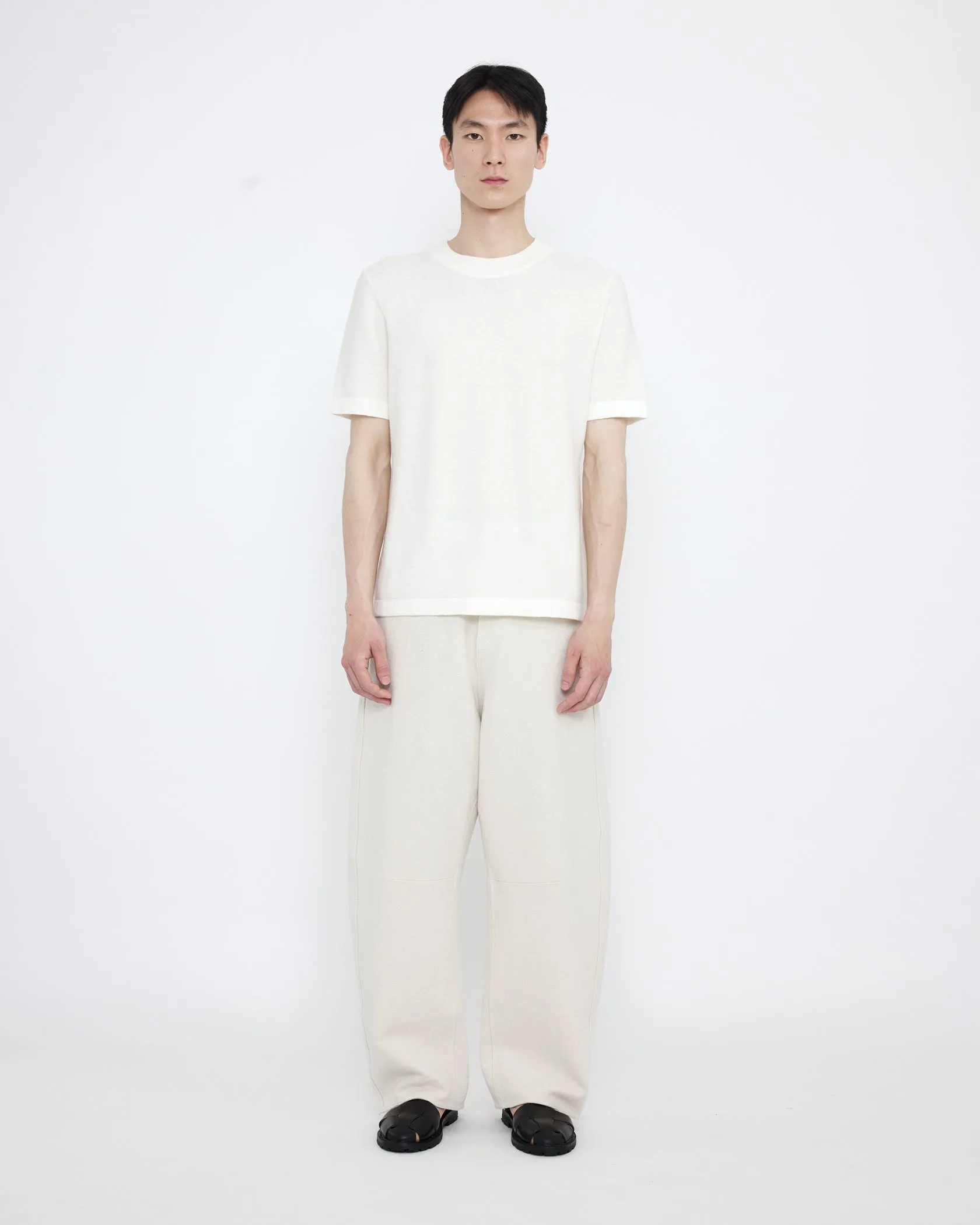 FINE KNIT CREWNECK - WHITE