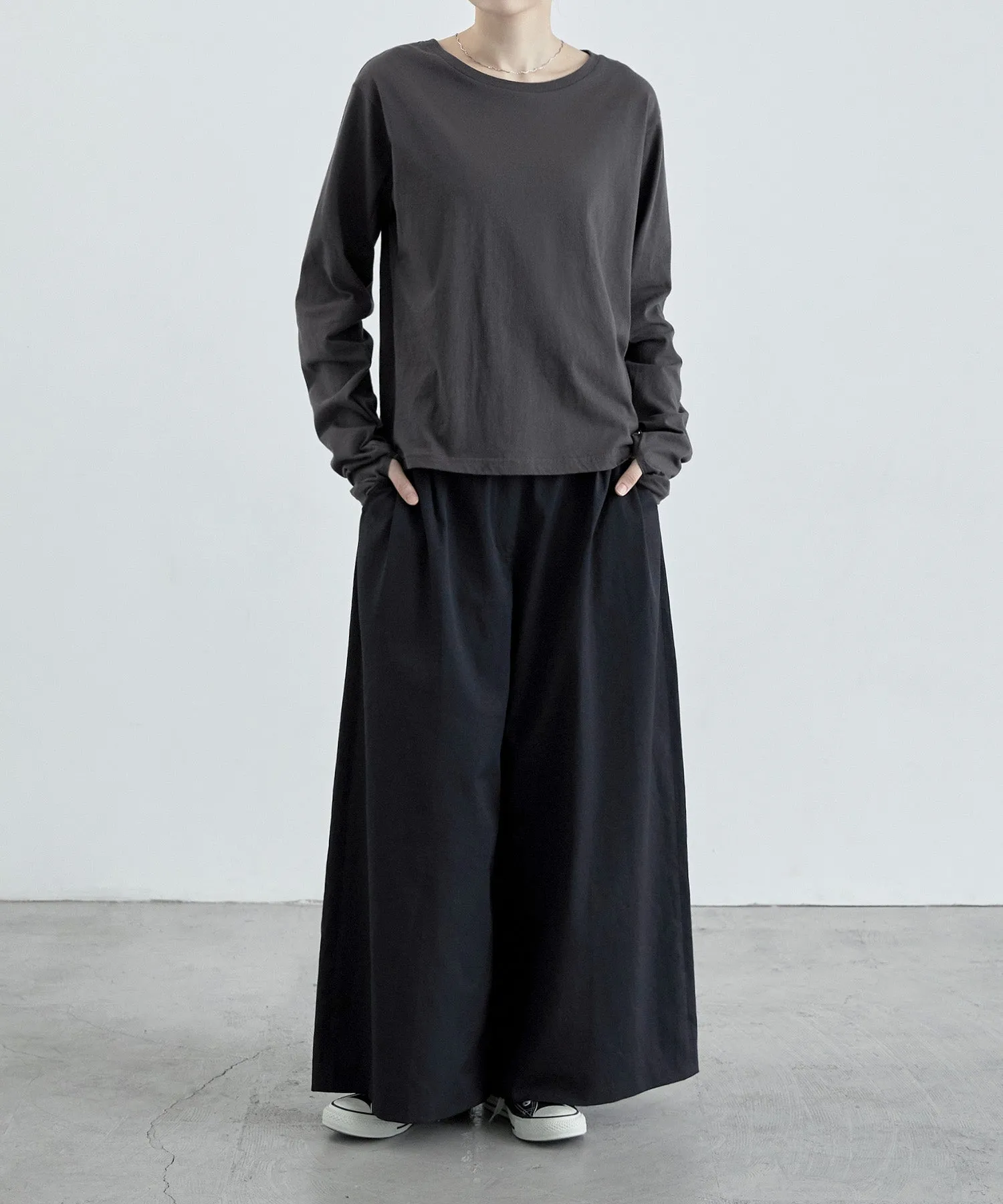 Finger hole cotton longT