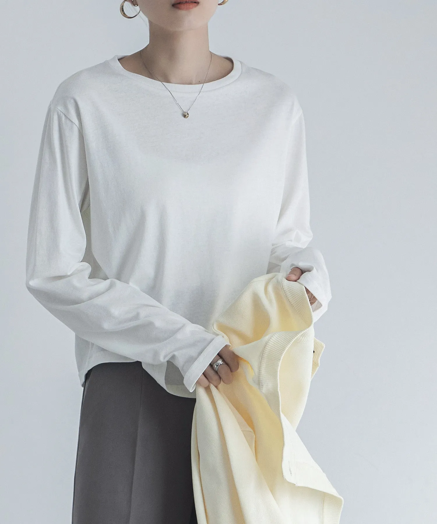Finger hole cotton longT
