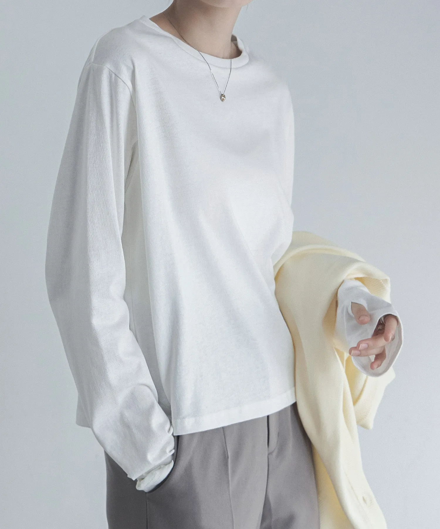 Finger hole cotton longT