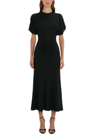 Gathered Waist Midi Dress