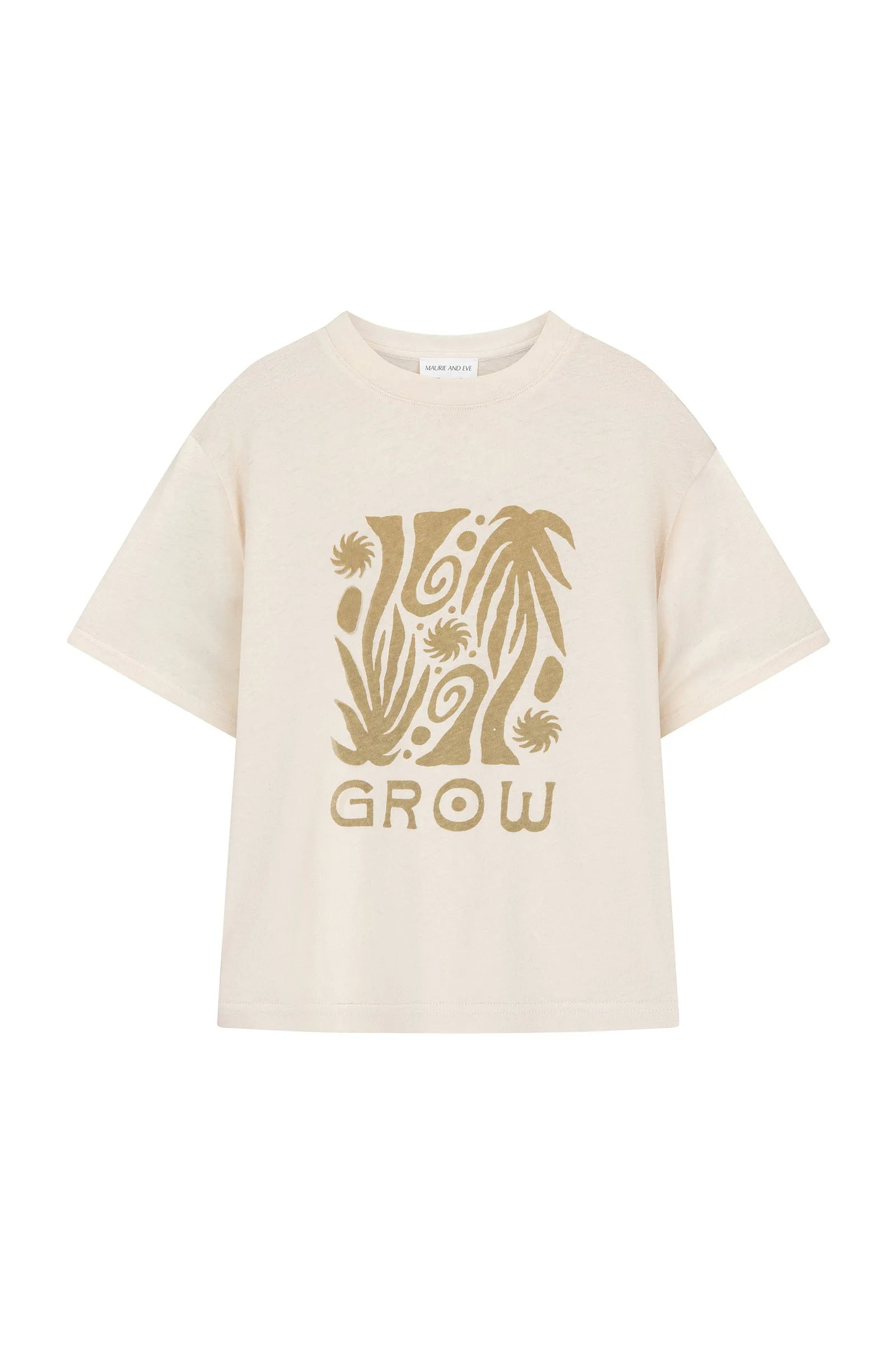 GROW COTTON HEMP KIDS TEE - CREAM