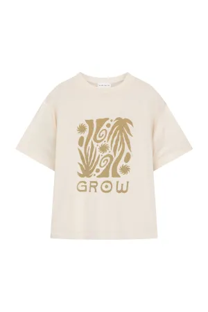 GROW COTTON HEMP KIDS TEE - CREAM