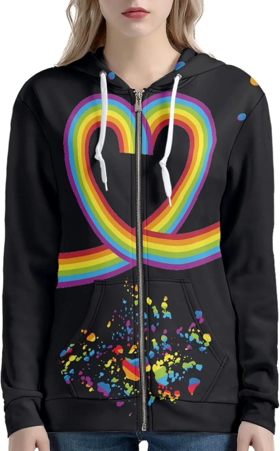 Irisjudy Butterfly Zip up Hoodies for Women, Skulls, Animal Texture Girls Sport Shell Jacket Hiking Outdoor Full Zip Tops