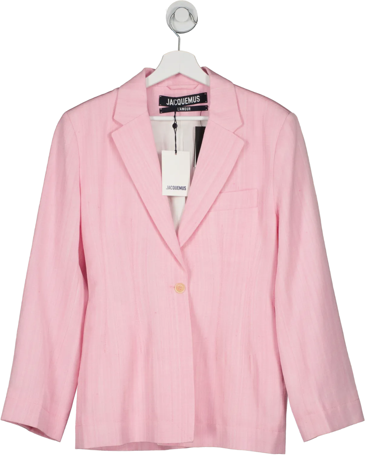 JACQUEMUS LAmour Single Breasted Light Pink Blazer UK 10