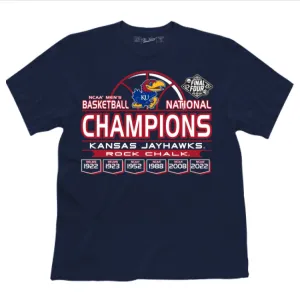 Kansas Jayhawks National Champions 100% Cotton Tee