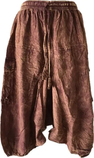 Karma Handicrafts Unisex One-Size Alibaba Harem Shorts Cotton Trousers Combat Half Pants S29
