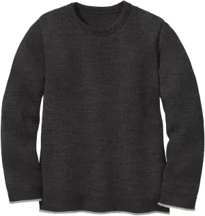 Kids' Merino Wool Pullover Sweater: Crew Neck Long Sleeve Knit for Boys and Girls