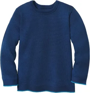 Kids' Merino Wool Pullover Sweater: Crew Neck Long Sleeve Knit for Boys and Girls