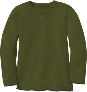 Kids' Merino Wool Pullover Sweater: Crew Neck Long Sleeve Knit for Boys and Girls