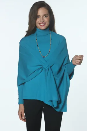 Knit Shawl in Peacock