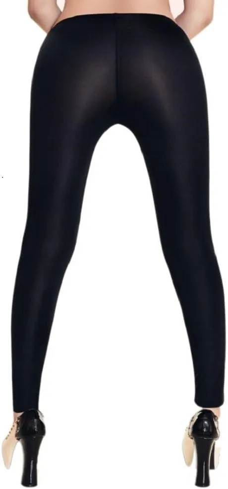 Lazutom Sexy Women See Through Long Skinny Tight Pencil Pants Sheer Trousers Elastic Leggings