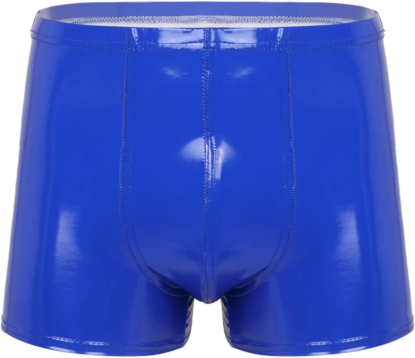 Linjinx Men's PVC Sexy Leather Lingerie Short Pants Latex Shaping Sheath Boxer Briefs Underpants
