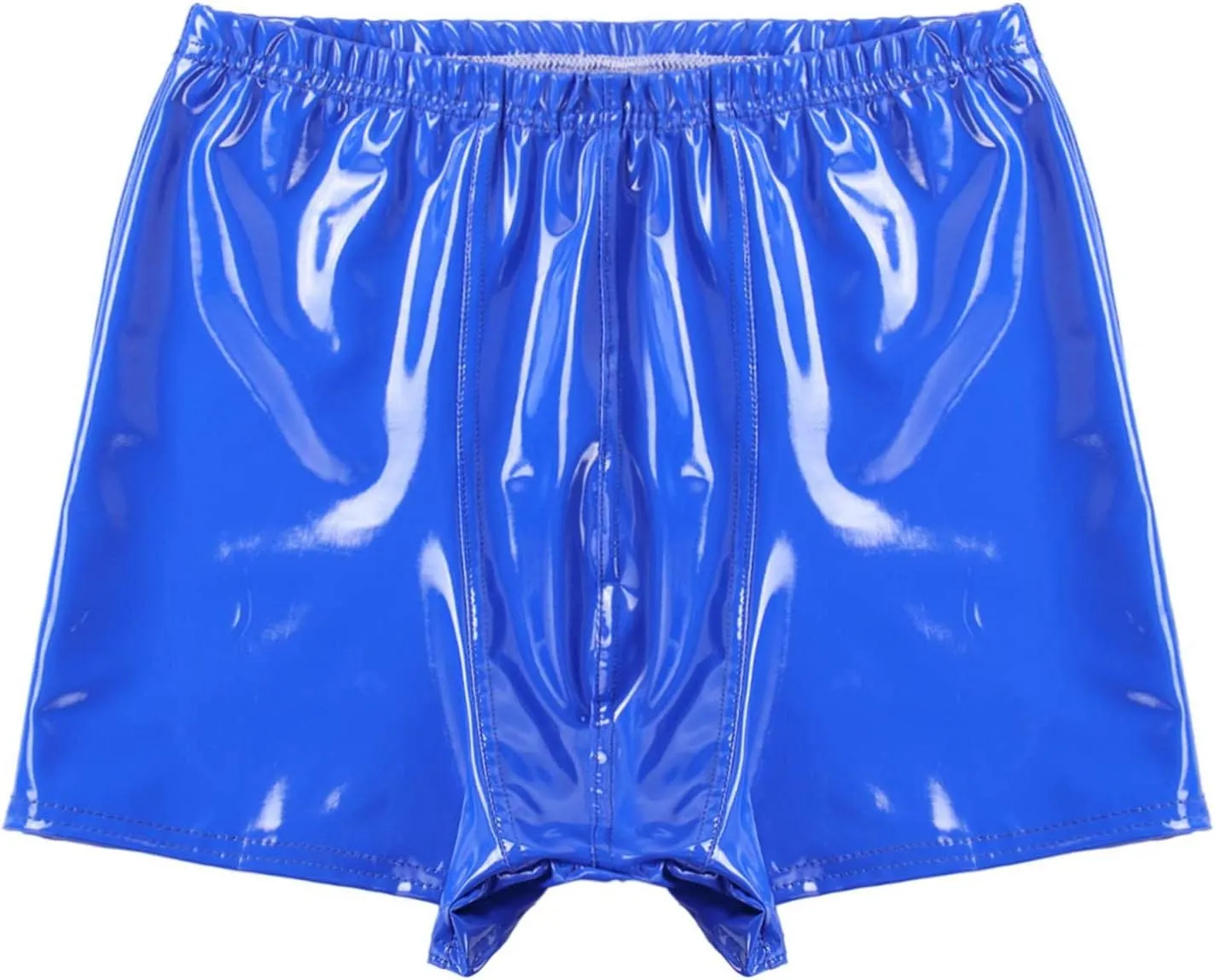 Linjinx Men's PVC Sexy Leather Lingerie Short Pants Latex Shaping Sheath Boxer Briefs Underpants