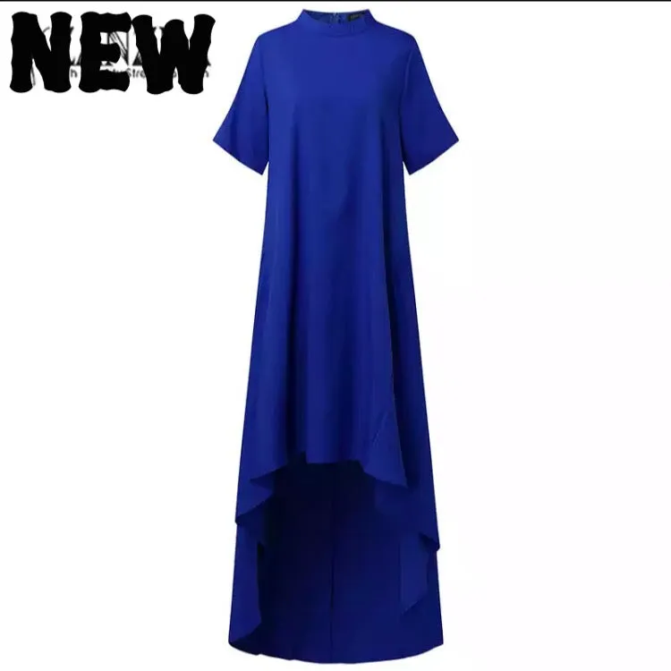Long Dress Casual Elegant Asymmetrical Hem Tops