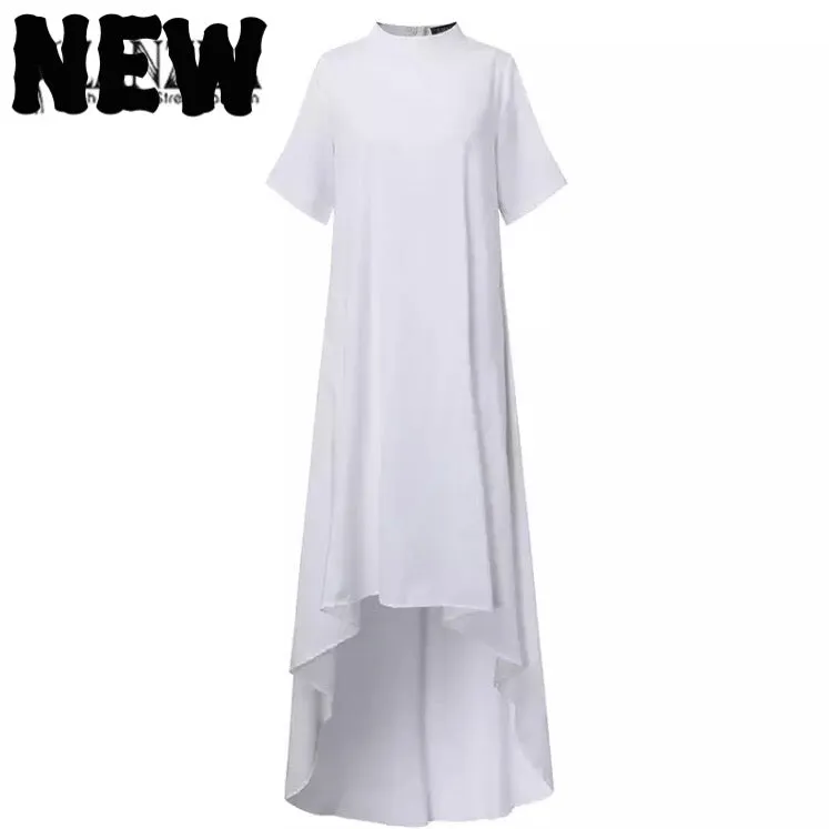 Long Dress Casual Elegant Asymmetrical Hem Tops