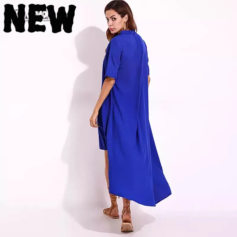 Long Dress Casual Elegant Asymmetrical Hem Tops