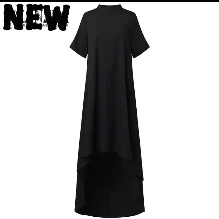 Long Dress Casual Elegant Asymmetrical Hem Tops