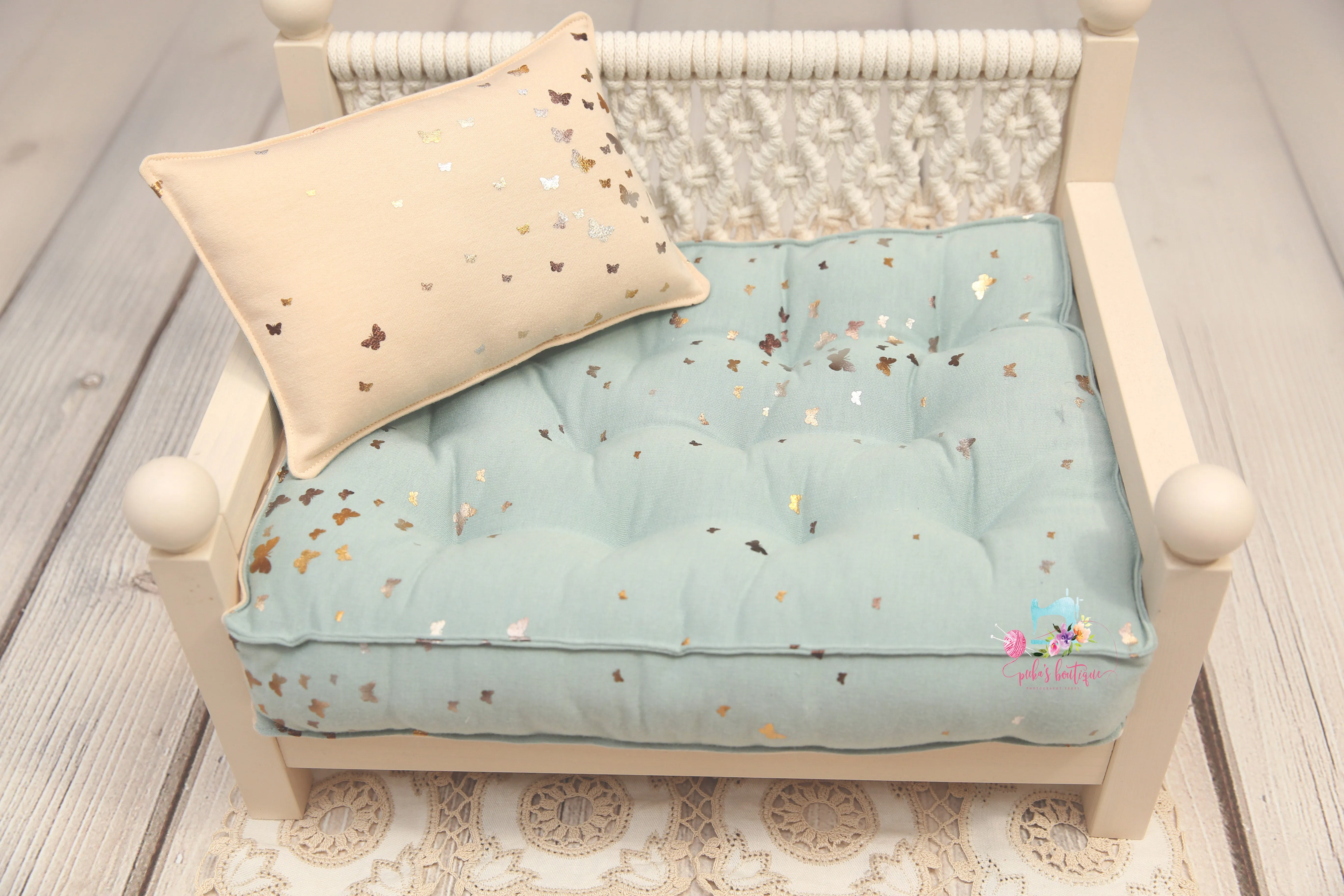 MADE TO ORDER- REVERSIBLE (Size- 12x19 IKEA) Two Color Gold BUTTERFLY NB Mattress