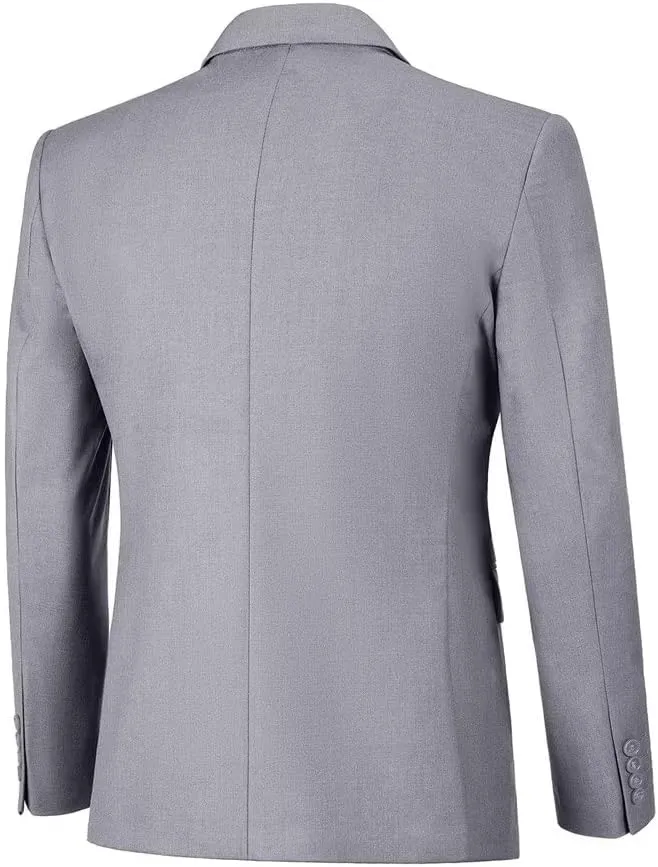 Men's Slim Fit 3 Piece Suit Two Button Business Wedding Dress Tux Suit Set Jacket Vest Pants with Tie