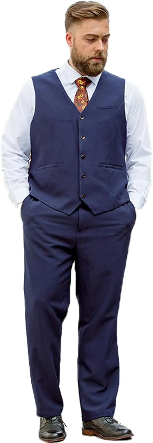 Men's Suit 2 Piece Vest Set Slim Fit Dress Suit Casual Suit Waistcoat Pant