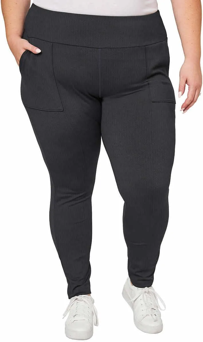 Mondetta Womens Midweight High Rise Jacquard Knit Legging