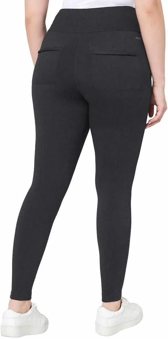 Mondetta Womens Midweight High Rise Jacquard Knit Legging