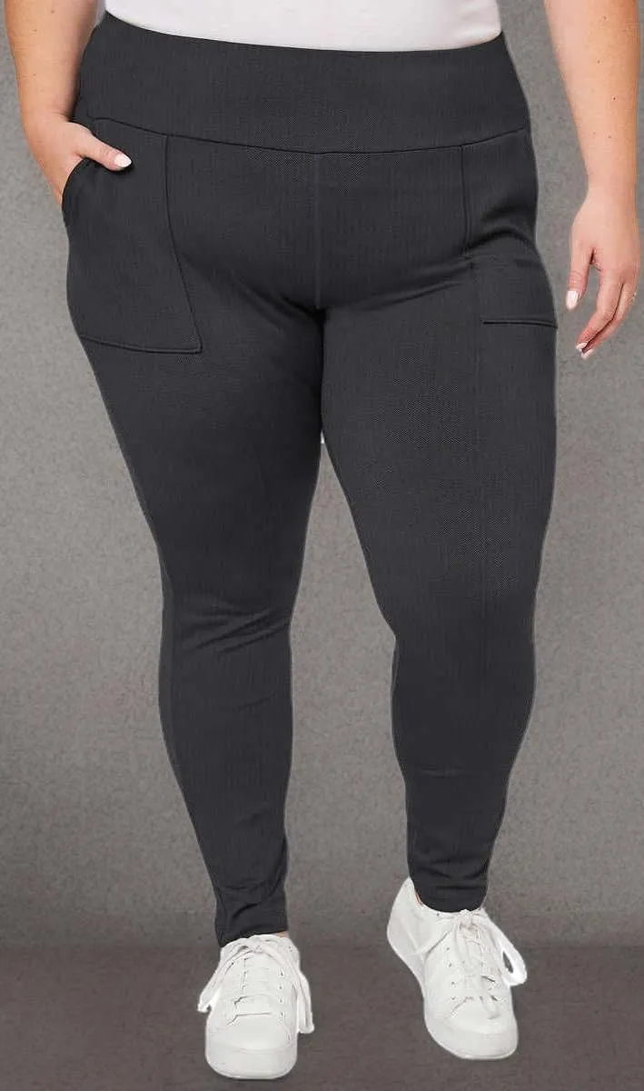 Mondetta Womens Midweight High Rise Jacquard Knit Legging