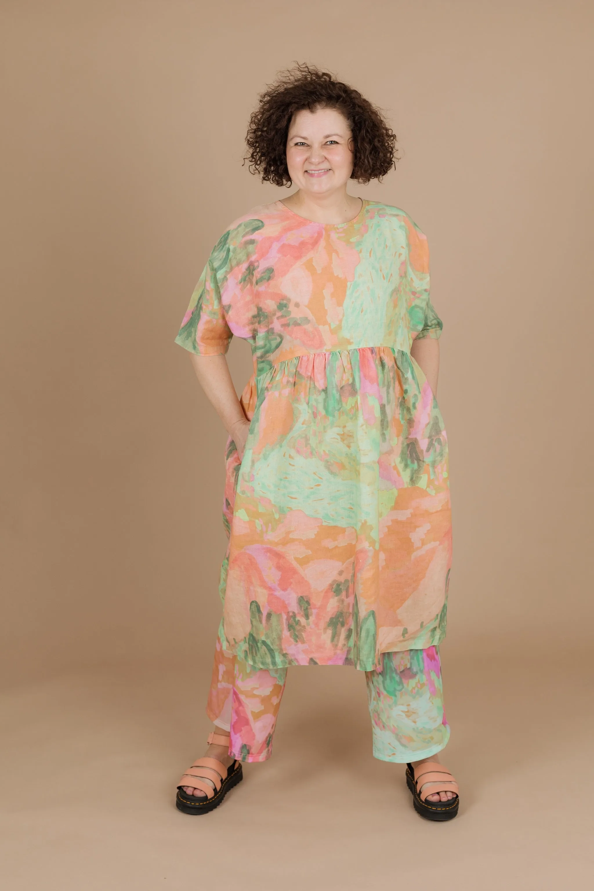 Moon Dress Berry Sweet Pastel Green/Pink