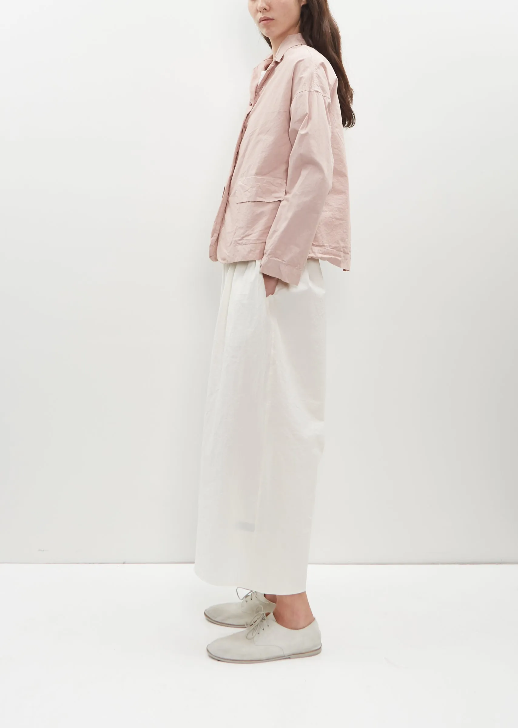New Cotton Canvas Blazer — Petal Pink