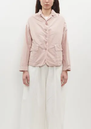 New Cotton Canvas Blazer — Petal Pink