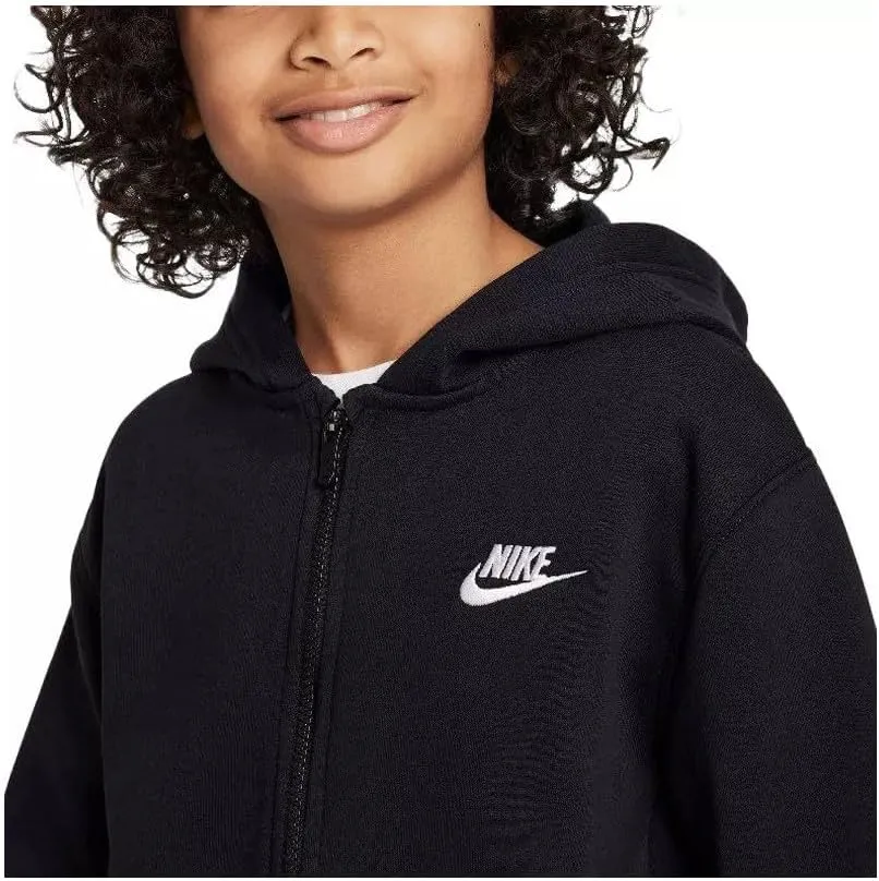 Nike Sportswear Club Fleece Big Kids' Tracksuit (FD3114-010, Black/White)
