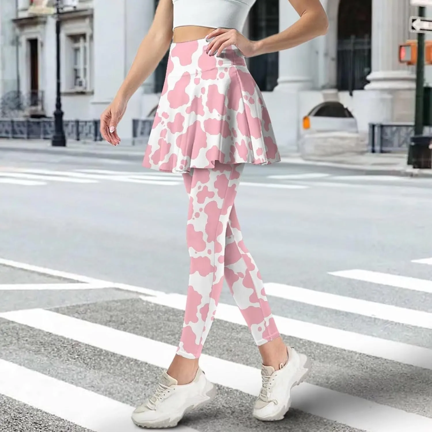 POLERO Yoga Skirted Leggings for Women Tummy Control Vintage Golf Tennis Pants Athletic Outfits