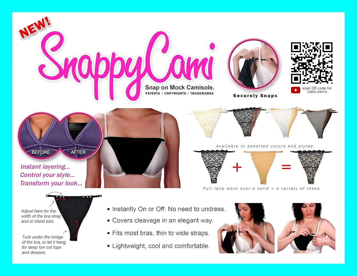 Snap-to-Bra Mock Camisole