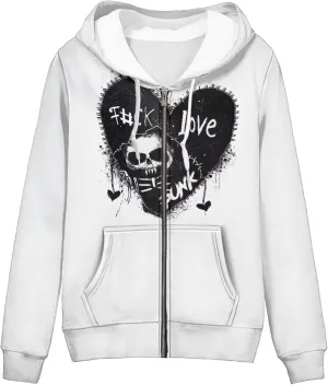 Thin Oversized Zip Up Hoodie with Pockets Women Lightweight Sweater Graphic Sweatshirts for Women Size XS-5XL
