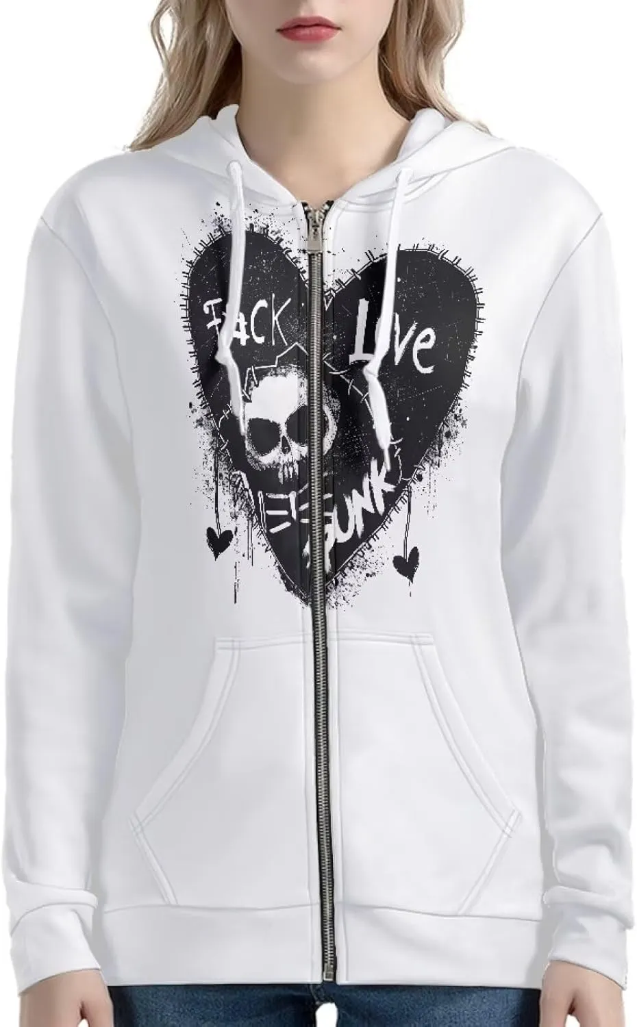 Thin Oversized Zip Up Hoodie with Pockets Women Lightweight Sweater Graphic Sweatshirts for Women Size XS-5XL