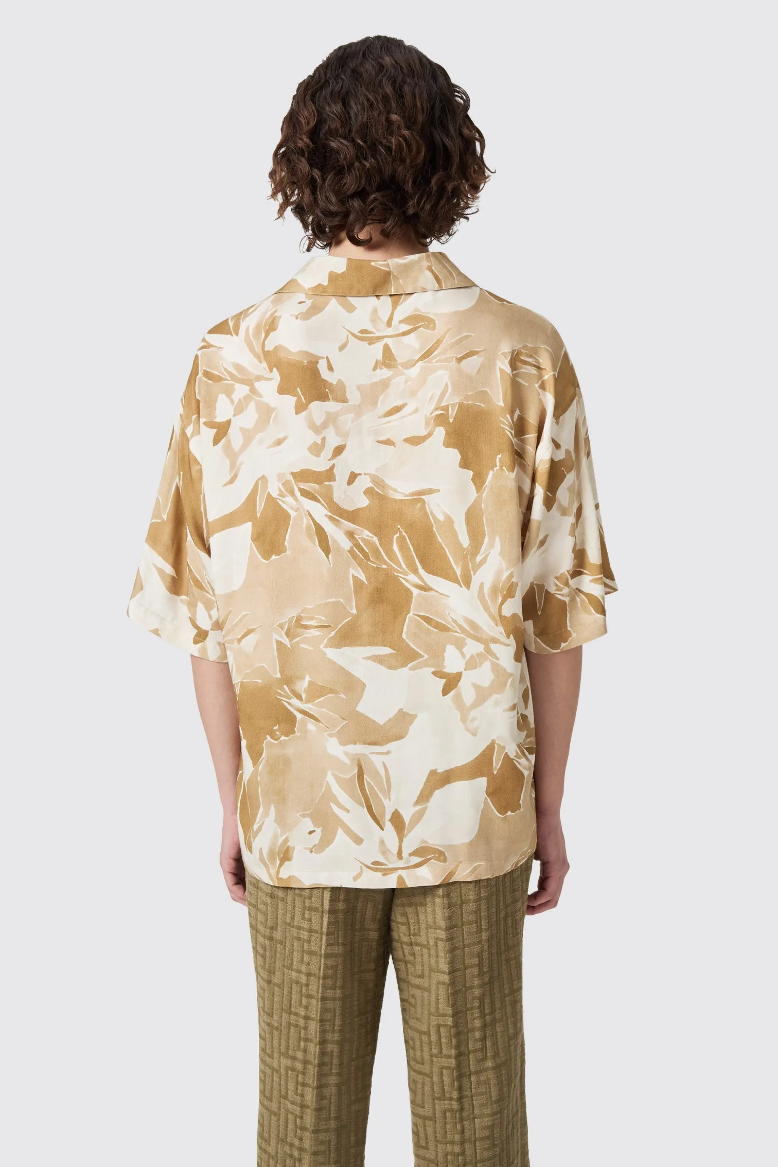 Vitrail Oversized Brown Abstract Shirt
