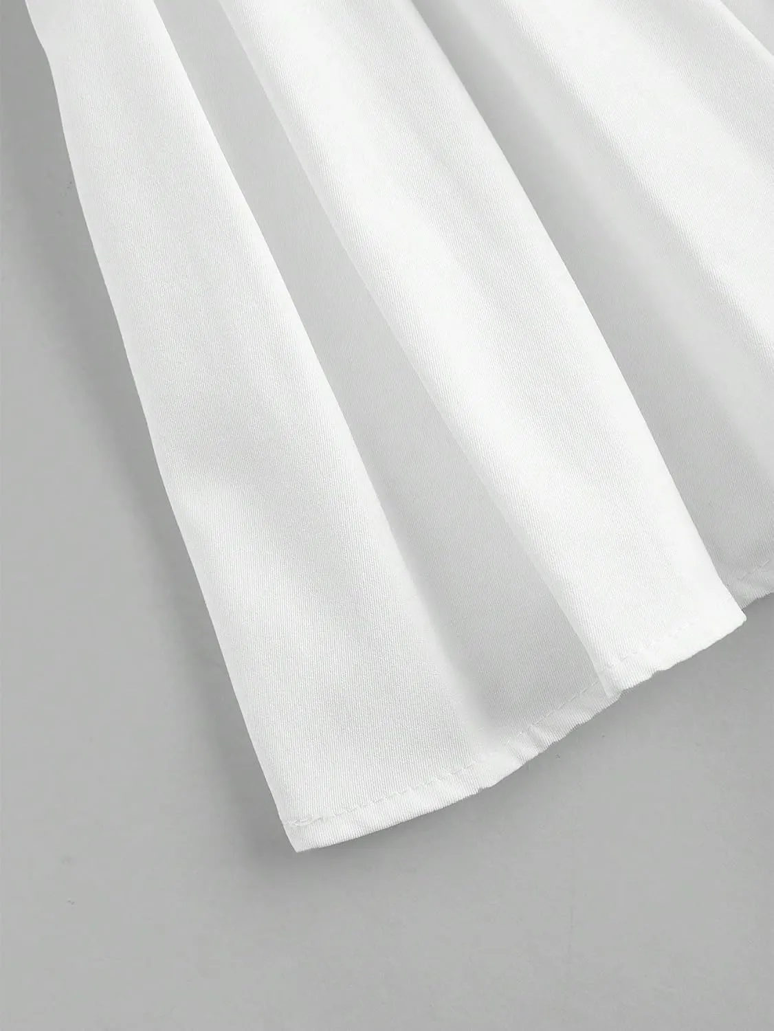 Women's Basic Solid Color High Waist Side Zipper Casual Pleated Mini Skirt Casual Skirts