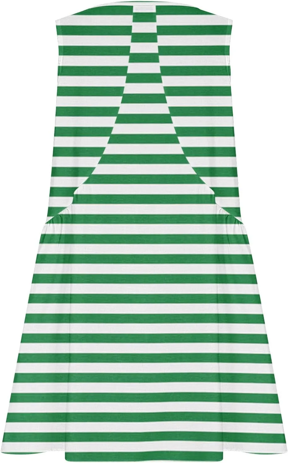 ZDRZK Flowy Dresses for Women Summer Stripes Casual Sleeveless Mini Dress 2024 Babydoll Swing Pleated Beach Sundresses
